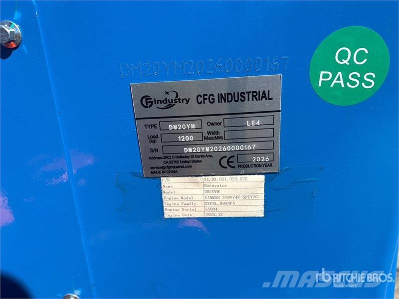 CFG DM20YM Mini Excavator (Unused) 小型挖掘机