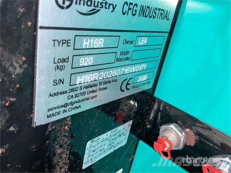 CFG H16R Mini Excavator (Unused) 小型挖土機/掘鑿機<7t(小型挖掘機)