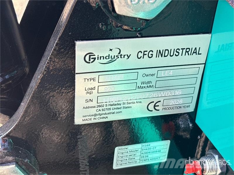 CFG H16R Mini Excavator (Unused) Mini rýpadla < 7t