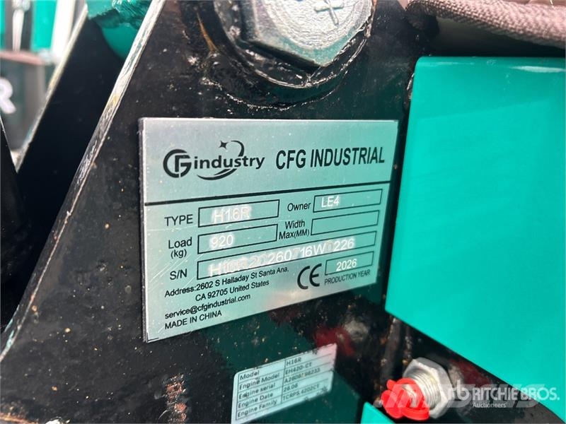 CFG H16R Mini Excavator (Unused) Minigravemaskiner