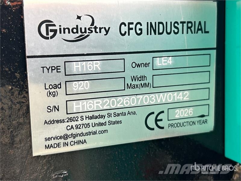 CFG H16R Mini Excavator (Unused) Mini kotrók < 7t
