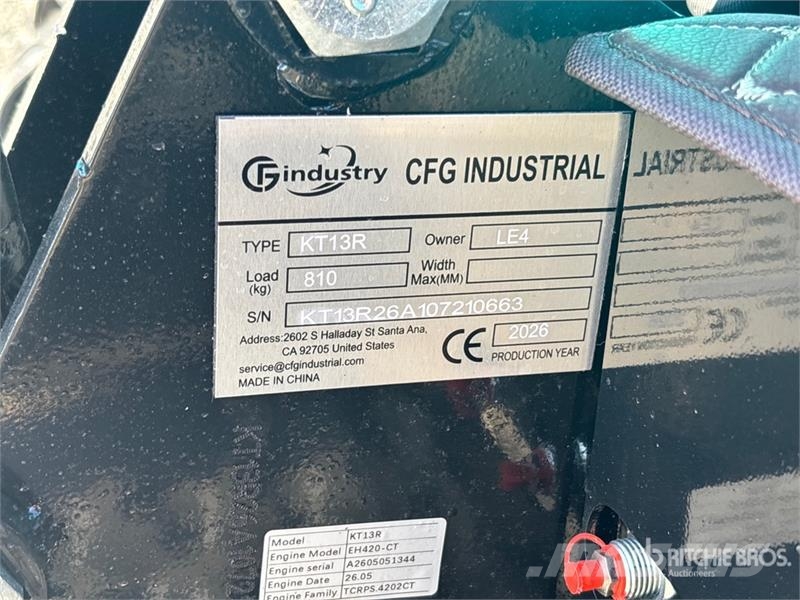 CFG KT13R Mini Excavator (Unused) Mini rýpadla < 7t