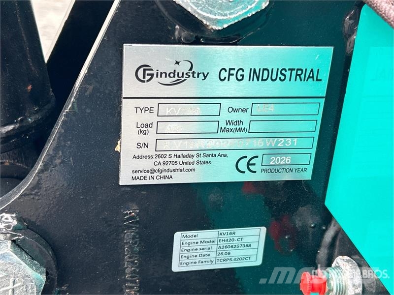 CFG KV16R Mini Excavator (Unused) Minigravemaskiner
