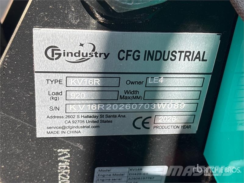 CFG KV16R Mini Excavator (Unused) Minikaivukoneet < 7t