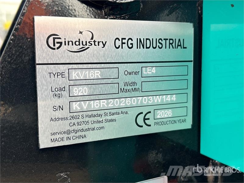 CFG KV16R Mini Excavator (Unused) Mini excavators < 7t