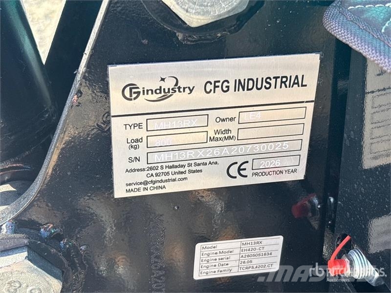 CFG MH13RX Mini Excavator (Unused) Mini kotrók < 7t