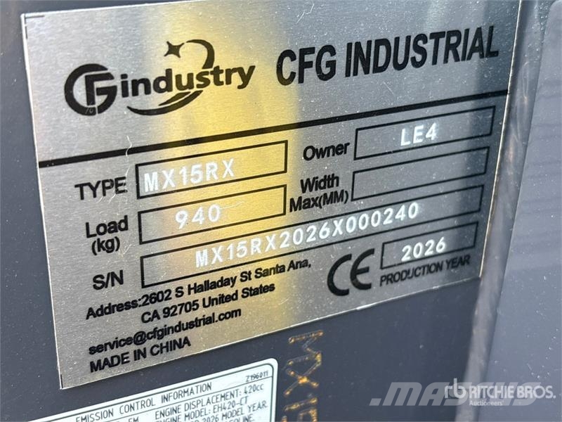 CFG MX15RX Mini Excavator (Unused) Minikaivukoneet < 7t
