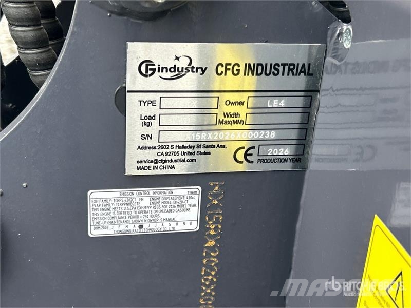 CFG MX15RX Mini Excavator (Unused) Minigravemaskiner