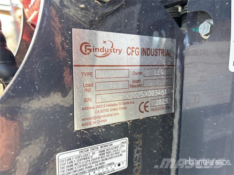 CFG MX15RX Mini Excavator 小型挖土機/掘鑿機<7t(小型挖掘機)