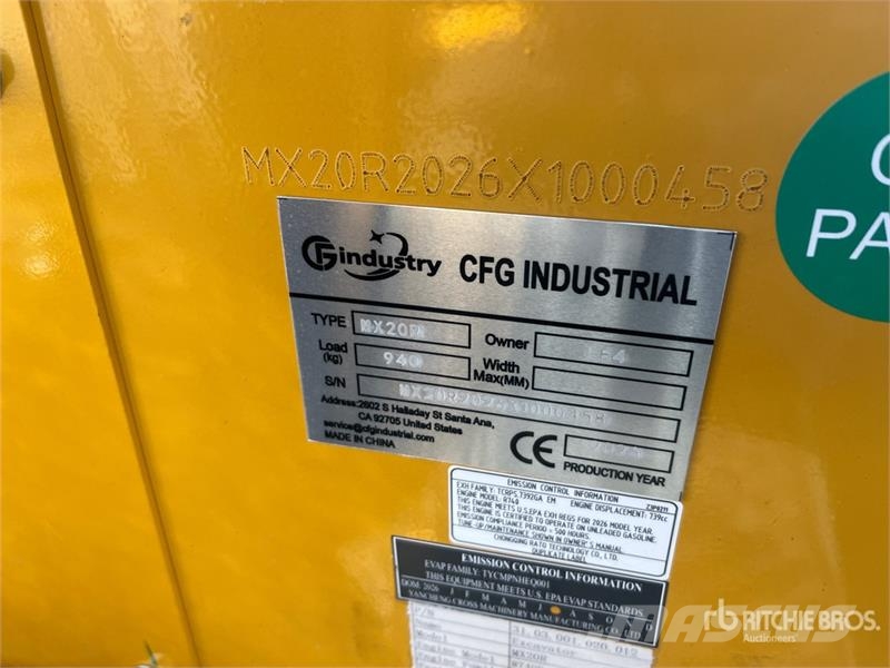 CFG MX20R Mini Excavator (Unused) Mini excavators < 7t