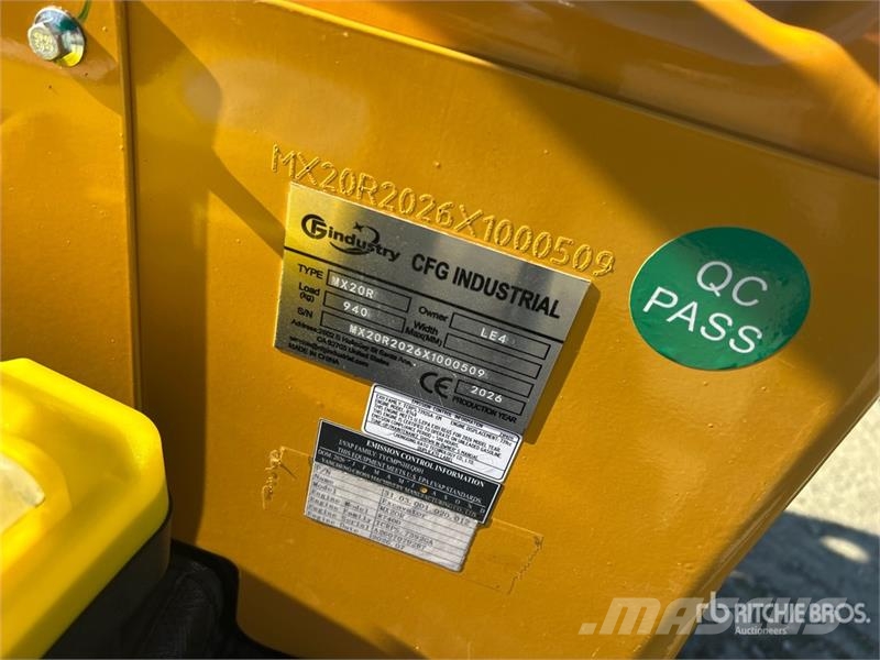 CFG MX20R Mini Excavator (Unused) 小型挖土機/掘鑿機<7t(小型挖掘機)
