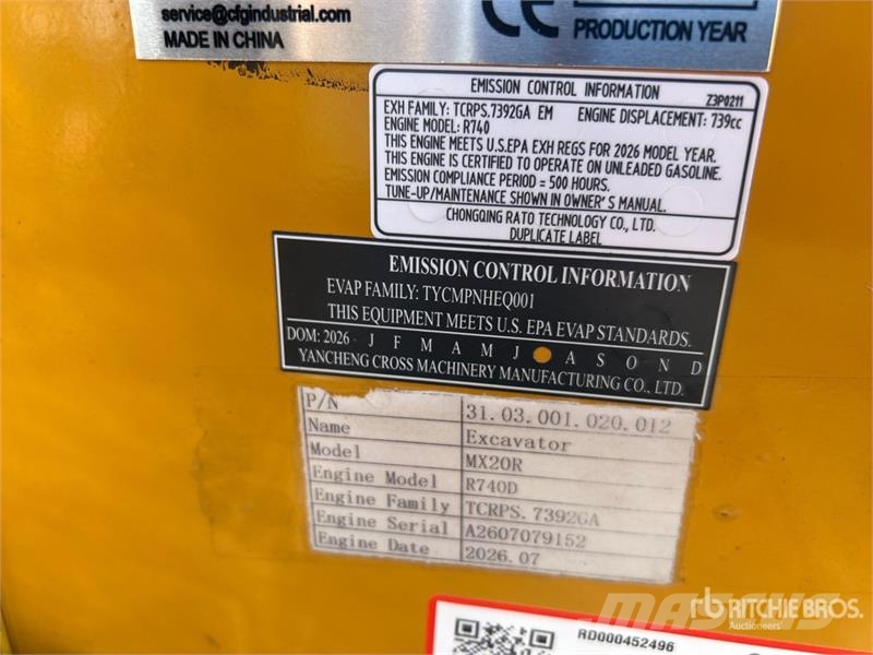 CFG MX20R Mini Excavator (Unused) Mini excavators < 7t (Mini diggers)