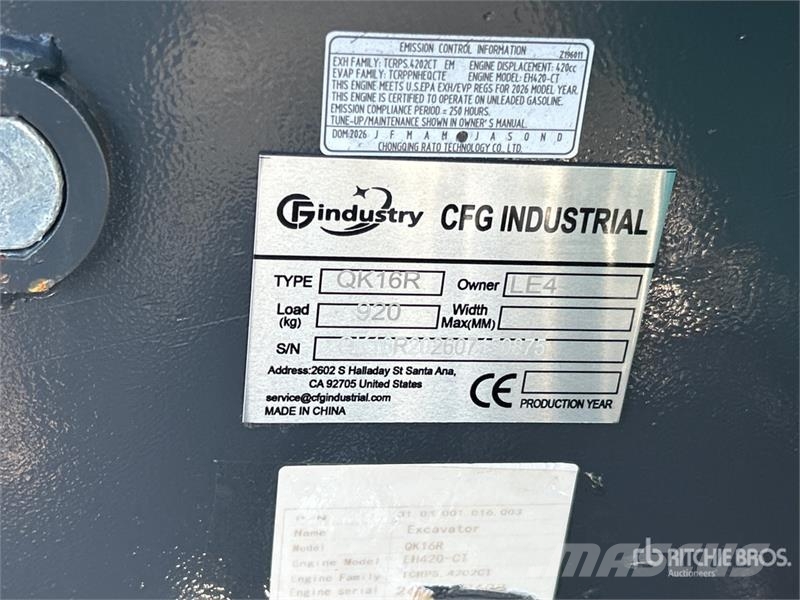 CFG QK16R Mini Excavator (Unused) Minibagger < 7t