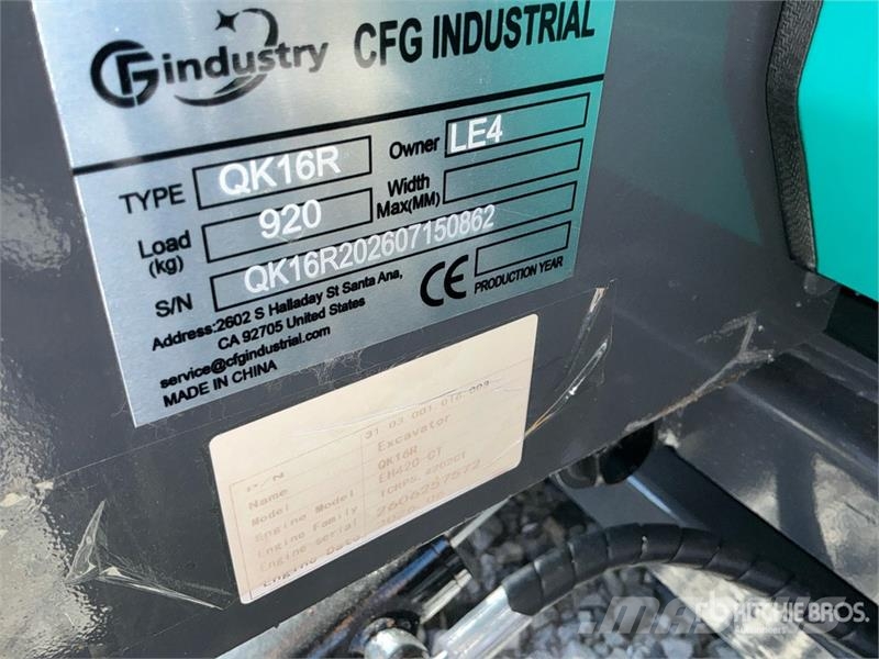 CFG QK16R Mini Excavator (Unused) 小型挖土機/掘鑿機<7t(小型挖掘機)