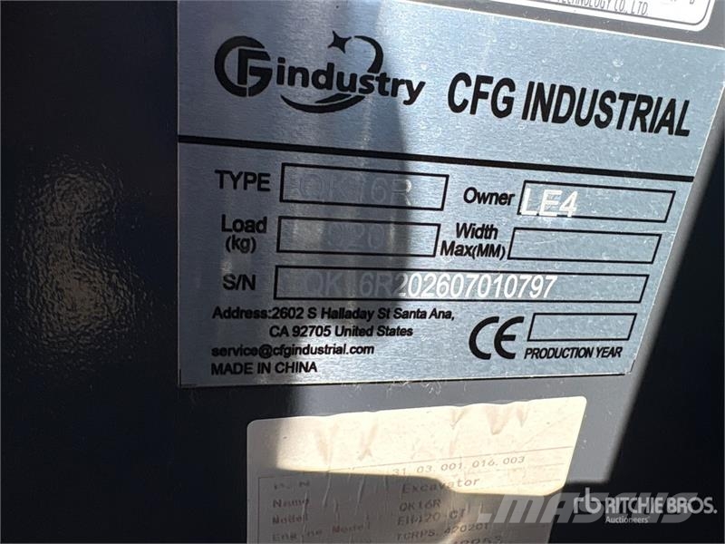 CFG QK16R Mini Excavator (Unused) Minikaivukoneet < 7t