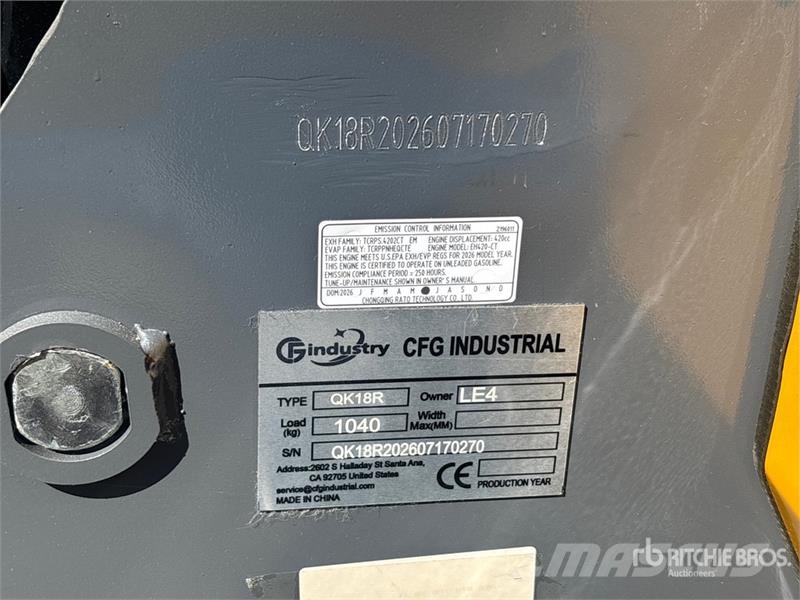 CFG QK18R Mini Excavator (Unused) 小型挖掘机