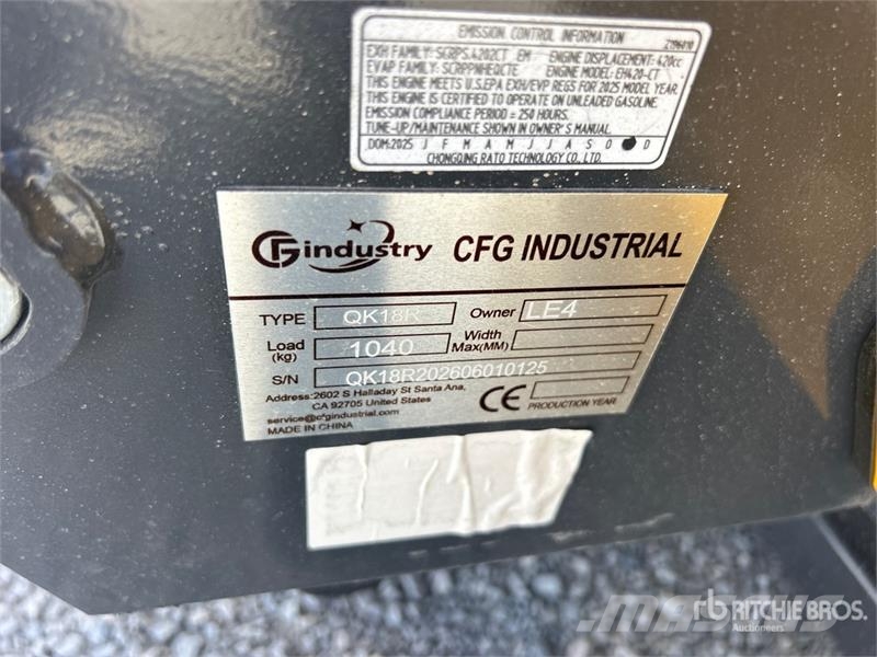 CFG QK18R Mini Excavator (Unused) Міні-екскаватори < 7т