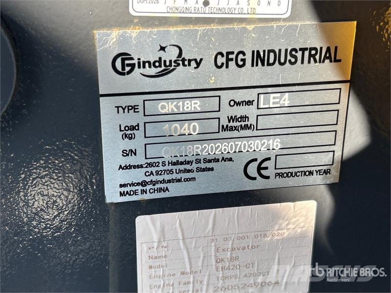 CFG QK18R Mini Excavator (Unused) Minigravere <7t