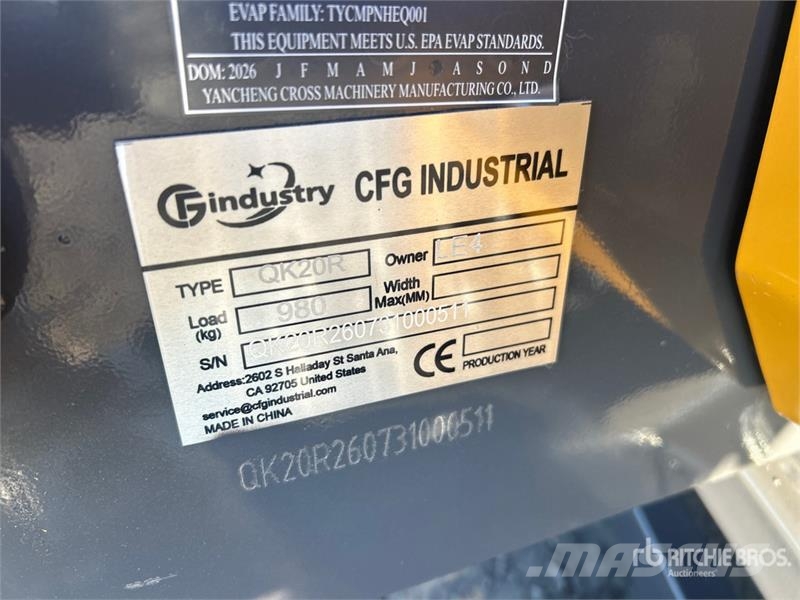 CFG QK20R Mini Excavator (Unused) Мини екскаватори < 7 т