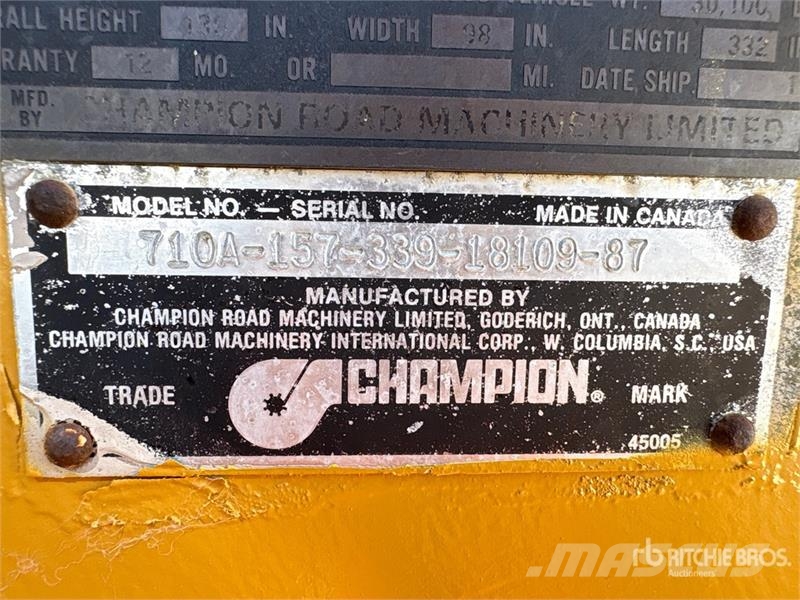 Champion 710A Motor Grader Grader