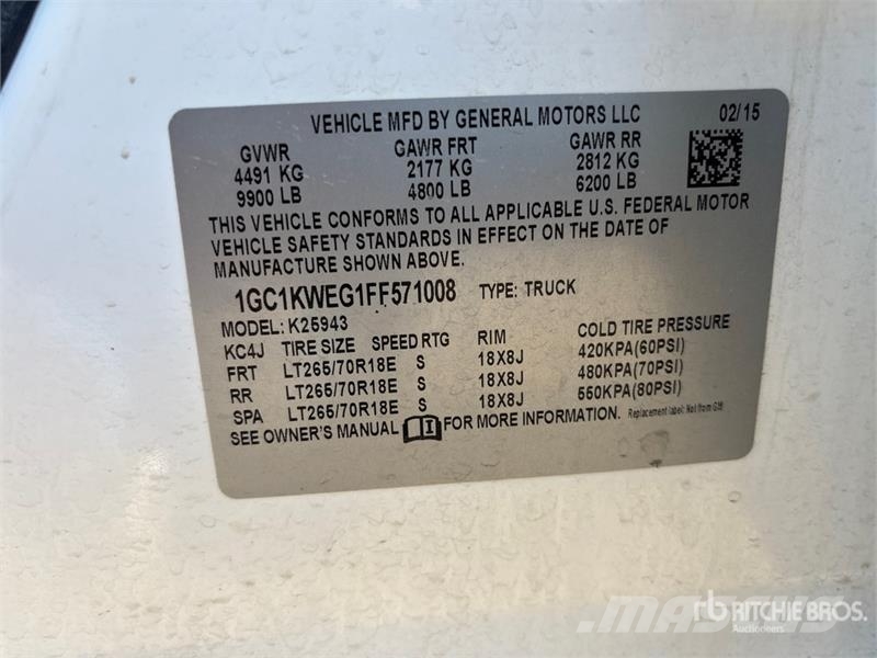 Chevrolet 2500HD 4x4 Crew Cab Pickup Drugi