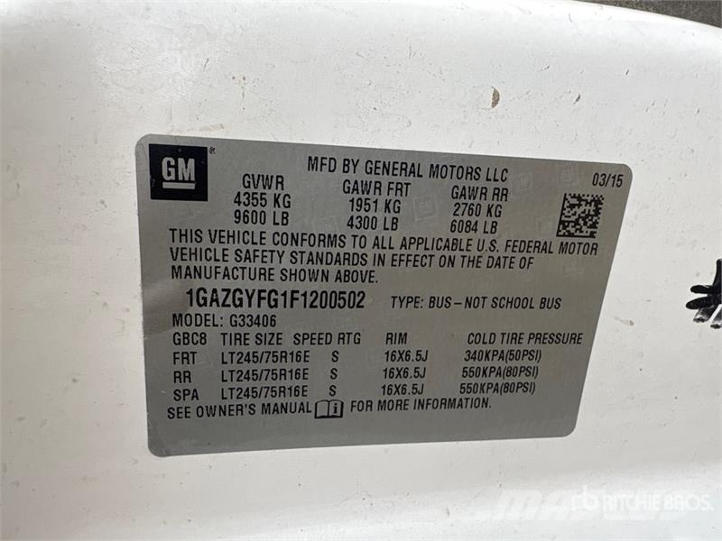 Chevrolet Express LT 3500 5 Passenger Van Kaubikud