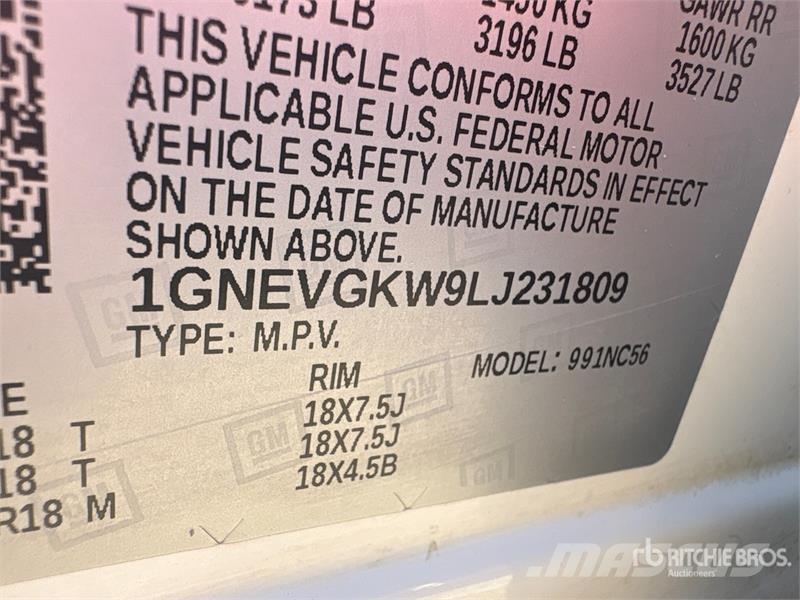 Chevrolet Traverse LT AWD SUV Kistehergépjárművek