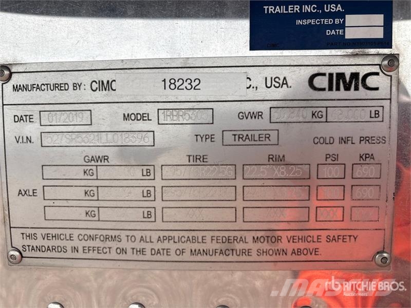CIMC 1RBR5305 Piekabes ar temperatūras kontroli