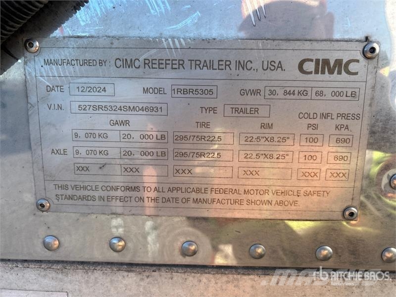 CIMC 1RBR5305 Semirremolques isotermos/frigoríficos