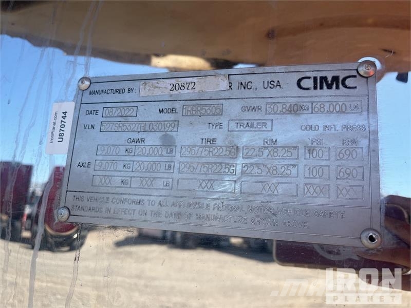 CIMC 1RBR5305 Температурно-контролирани полуремаркета
