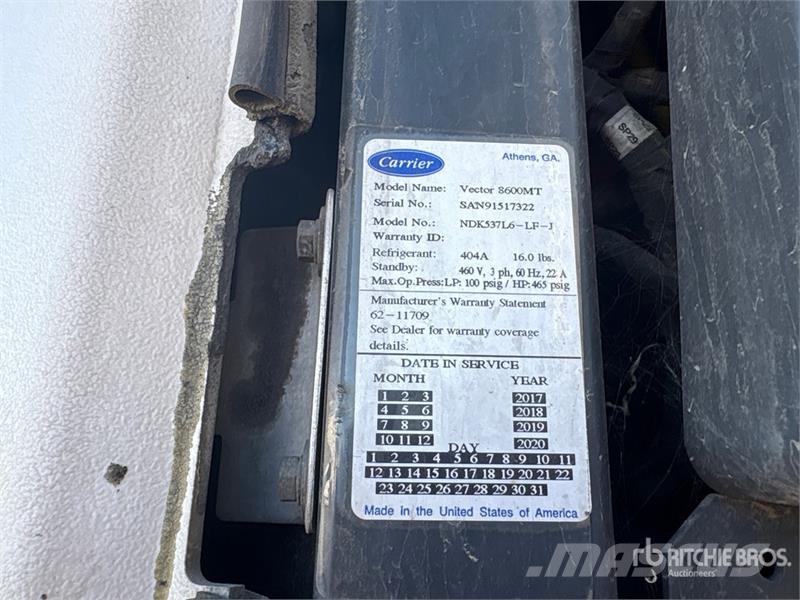 CIMC 1RMR50.5 51 ft x 102 in T/A Curtain Side Refrigera Hladilne polprikolice