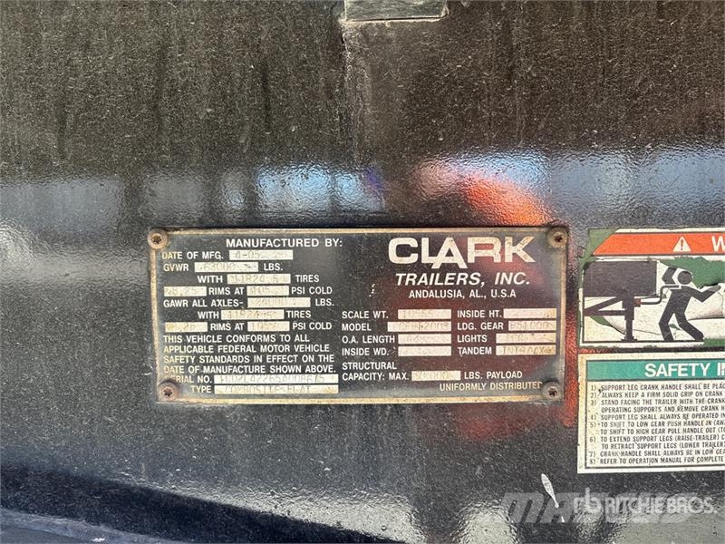 Clark 42 ft T/A Flatbed Trailer 플랫베드/드롭사이드 트레일러