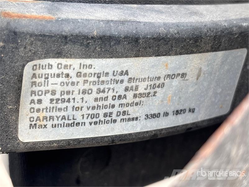 Club Car Carryall 1700D 4x4 Utility Vehicle ماكينات منفعة عامة