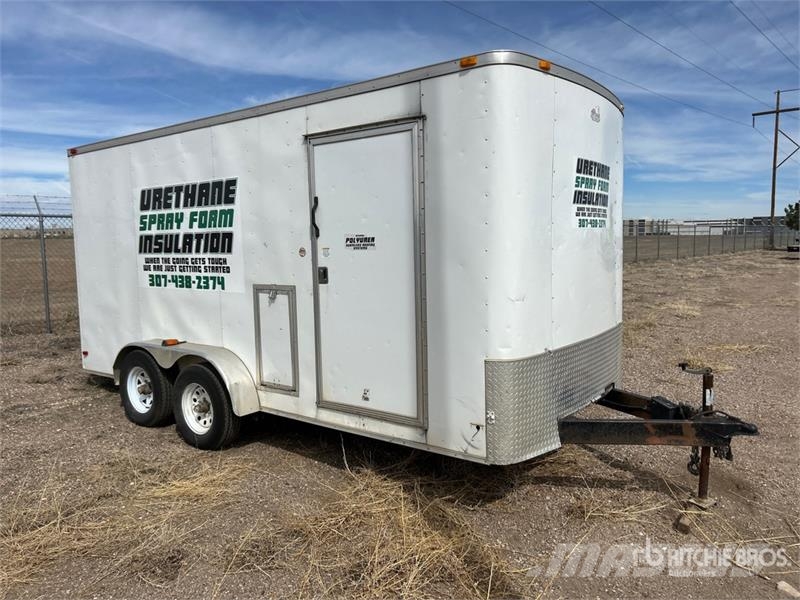  Covered Wagon CW7X16TA3 16 ft T/A With Misc Spray  مقطورات ذات هيكل صندوقي
