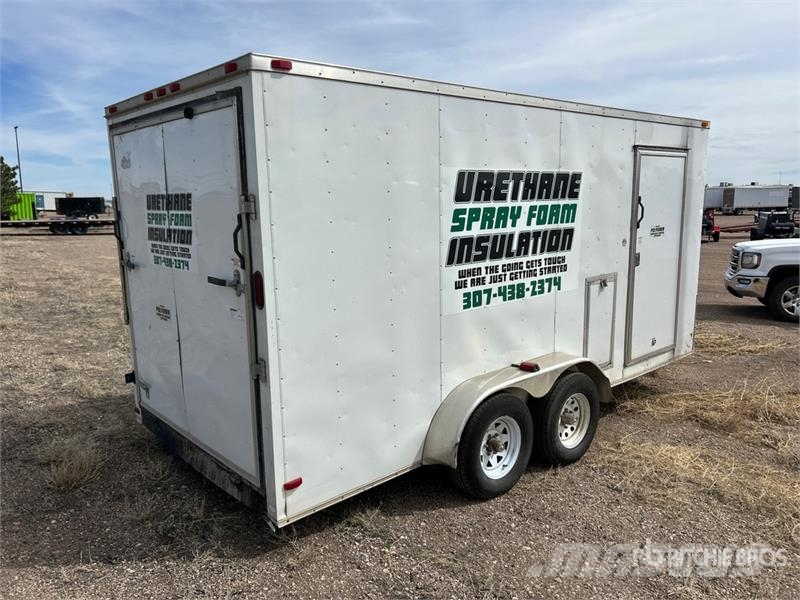  Covered Wagon CW7X16TA3 16 ft T/A With Misc Spray  مقطورات ذات هيكل صندوقي