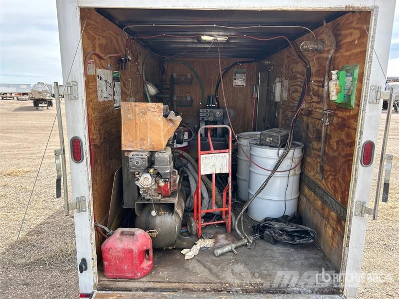  Covered Wagon CW7X16TA3 16 ft T/A With Misc Spray  مقطورات ذات هيكل صندوقي