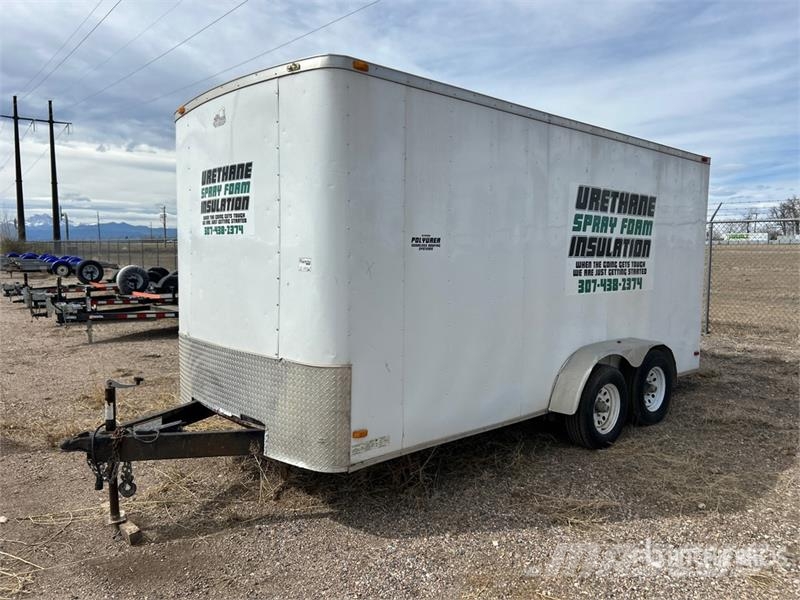 Covered Wagon CW7X16TA3 16 ft T/A With Misc Spray  مقطورات ذات هيكل صندوقي
