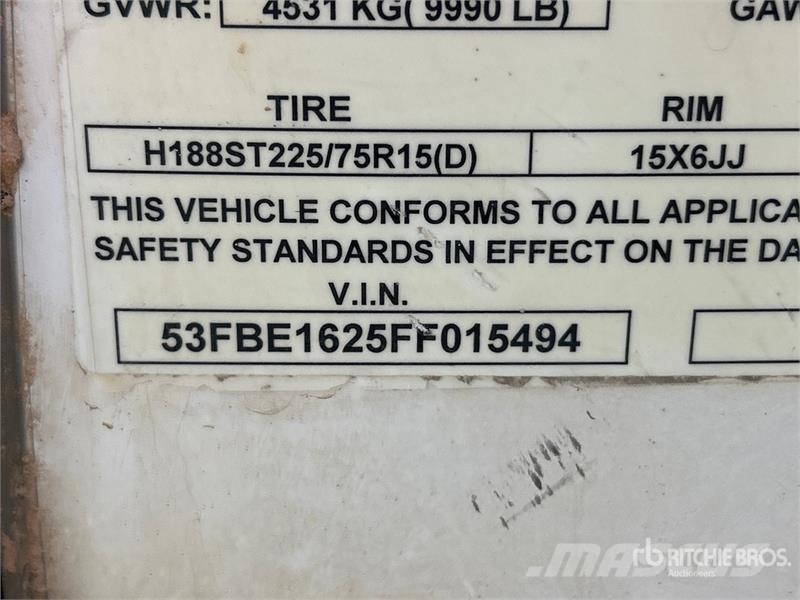  Covered Wagon CW7X16TA3 16 ft T/A With Misc Spray  مقطورات ذات هيكل صندوقي