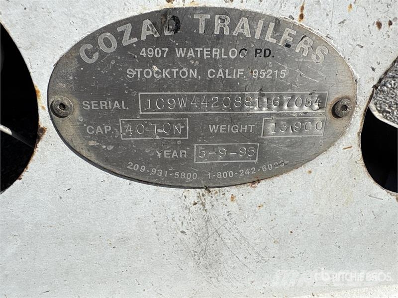 Cozad T/A Removable Gooseneck Lowboy Trailer Niski utovarivači