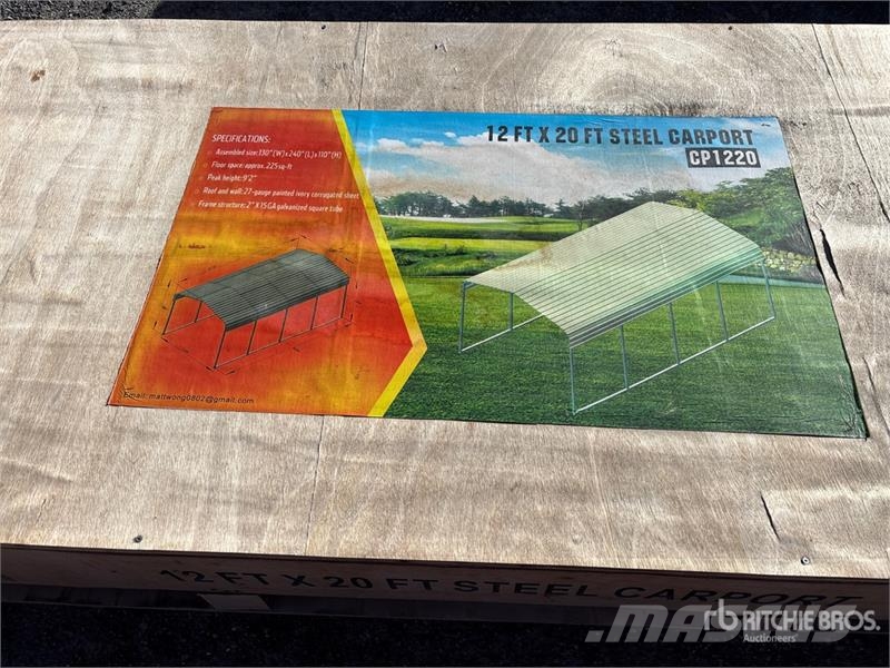 CP1220 12 ft x 20 ft Carport (Unused) Konstrukcje stalowe