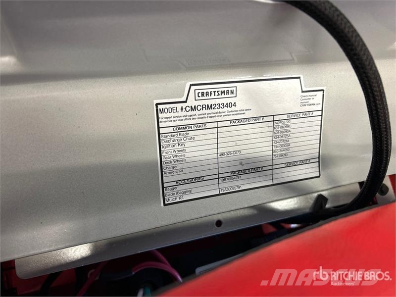 Craftsman Zero-Turn Electric Lawn Mower (Inoperable) ركوب الحشائش