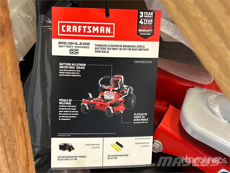 Craftsman Zero-Turn Electric Lawn Mower (Inoperable) ركوب الحشائش