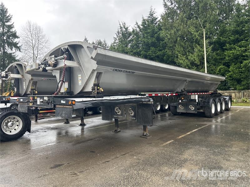 Cross Country 40 ft Quad/A Side Dump Trailer Remorque benne
