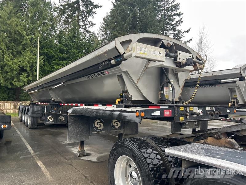 Cross Country 40 ft Quad/A Side Dump Trailer Remorque benne