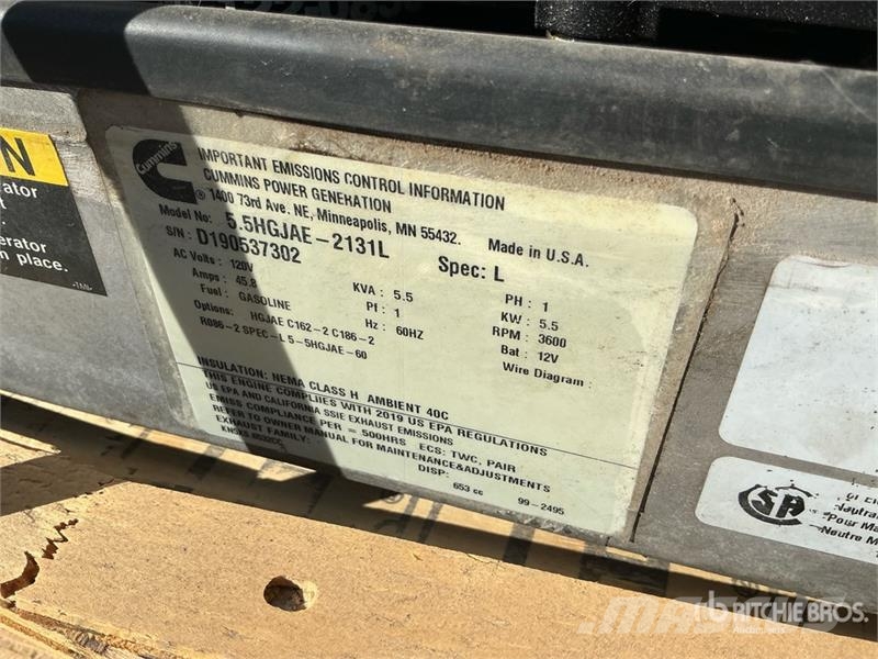 Cummins 5.5HGJAE-2131L Generator Set Generadores diésel