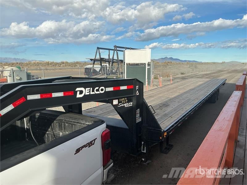 Delco 7000 lb 40 ft T/A Gooseneck Equipment Traile Remolques para transporte de vehículos