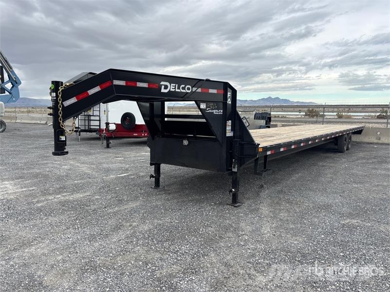 Delco 7000 lb 40 ft T/A Gooseneck Equipment Traile Remolques para transporte de vehículos