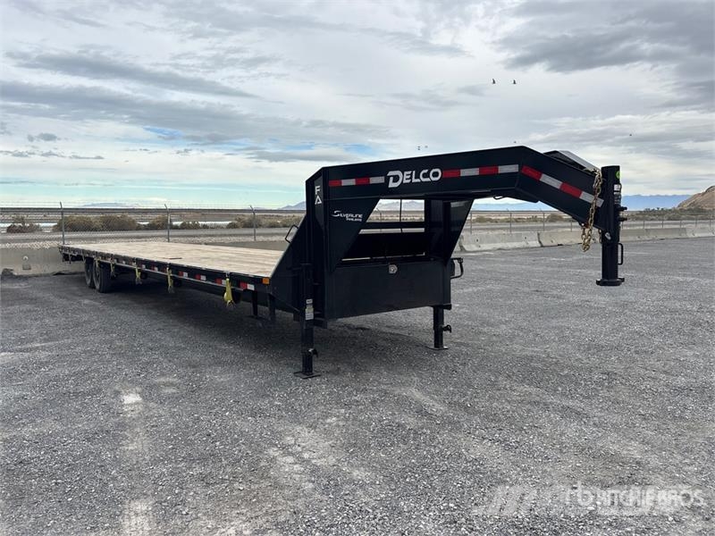 Delco 7000 lb 40 ft T/A Gooseneck Equipment Traile Remolques para transporte de vehículos