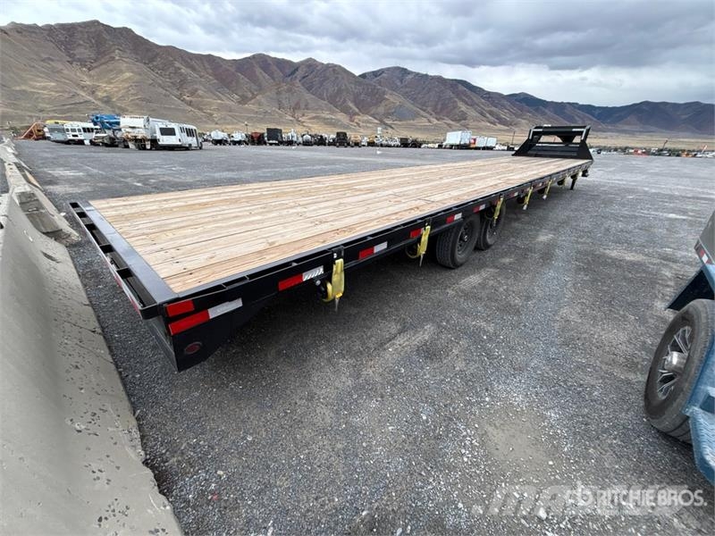 Delco 7000 lb 40 ft T/A Gooseneck Equipment Traile Remolques para transporte de vehículos
