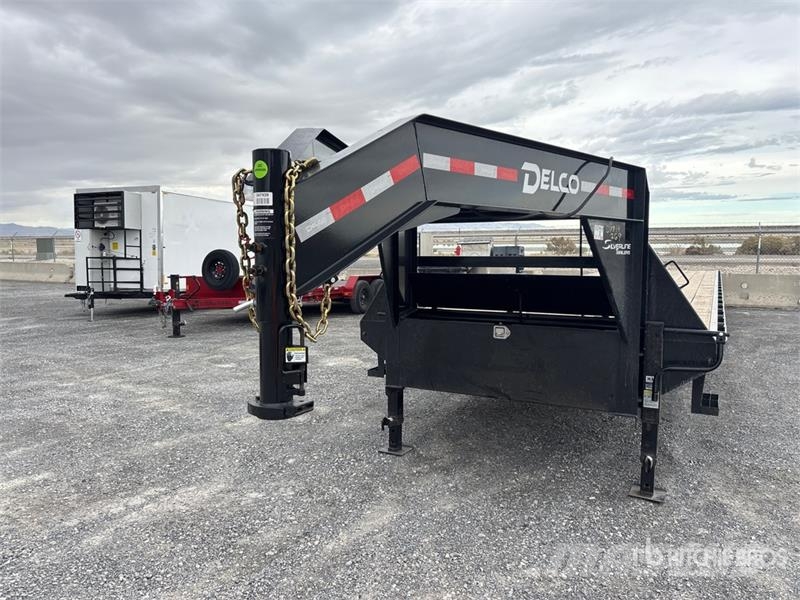Delco 7000 lb 40 ft T/A Gooseneck Equipment Traile Remolques para transporte de vehículos